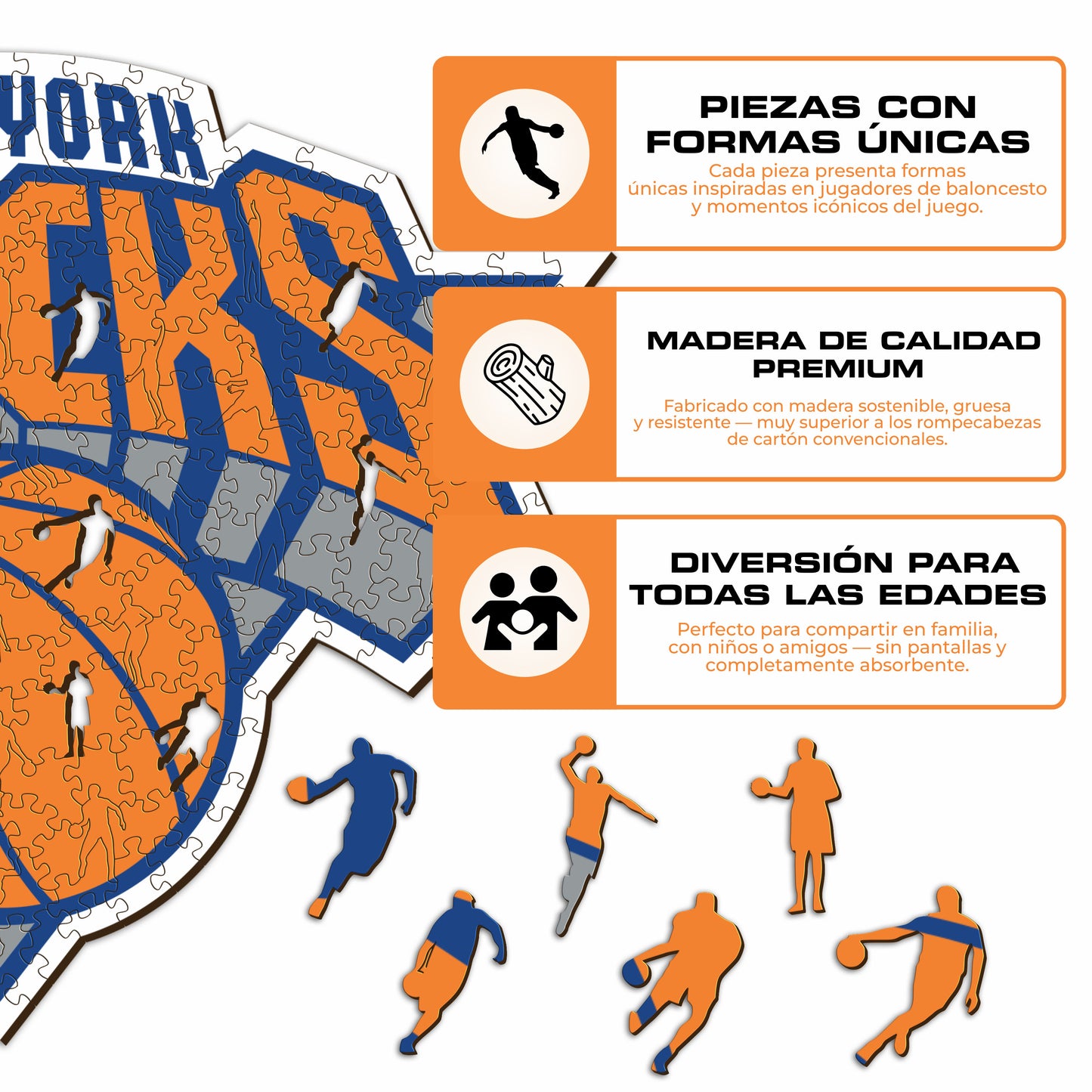 New York Knicks™ - Rompecabezas de Madera
