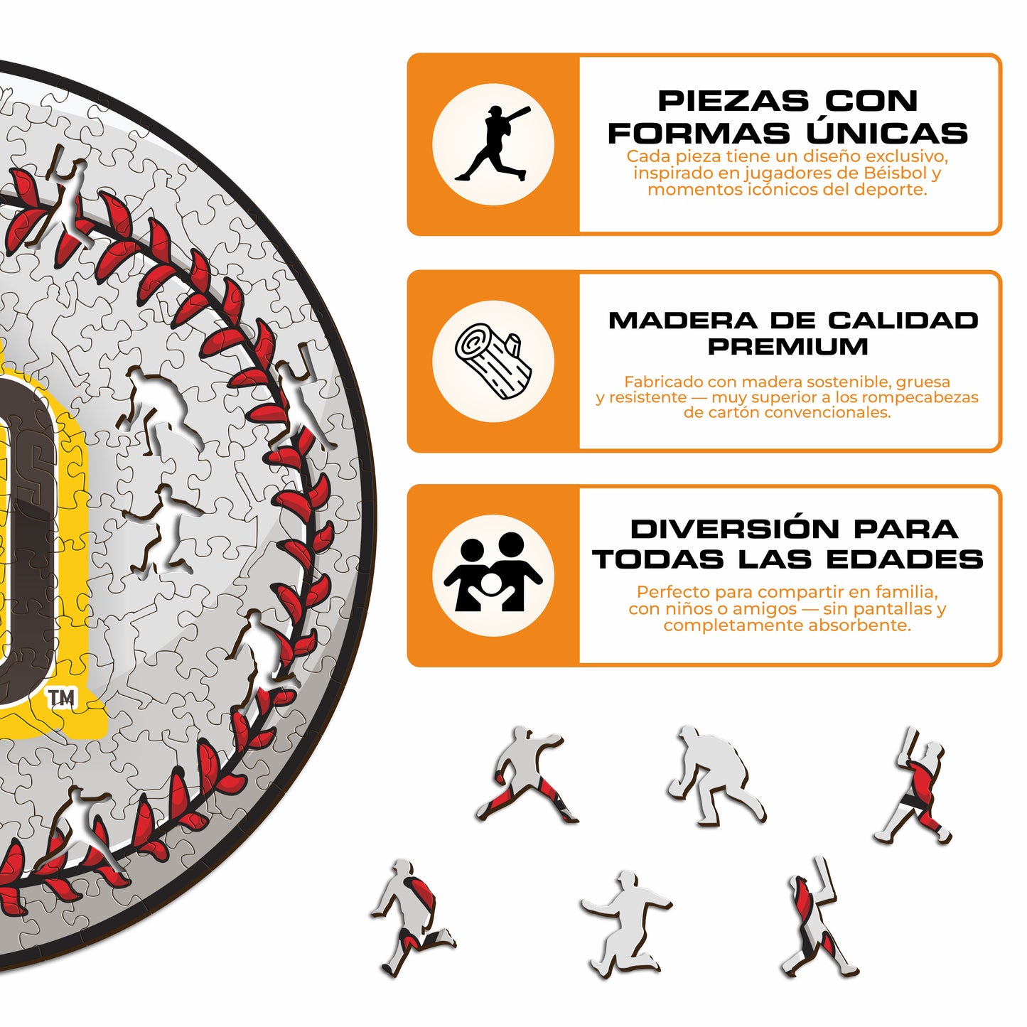 San Diego Padres™ - Rompecabezas de Madera