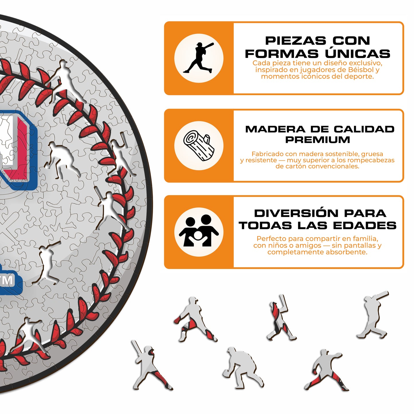 Texas Rangers™ - Rompecabezas de Madera