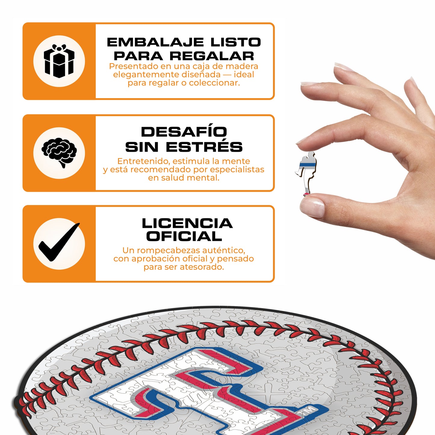 Texas Rangers™ - Rompecabezas de Madera