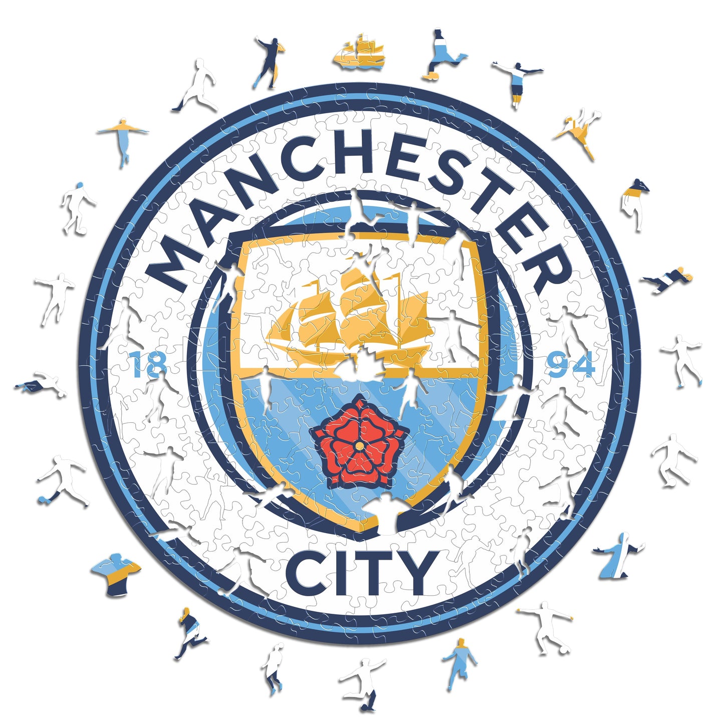 Manchester City FC® Escudo - Rompecabezas de Madera