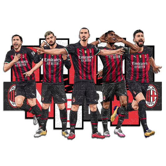 5 Jugadores AC Milan® - Rompecabezas de Madera (EDICIÓN LIMITADA)