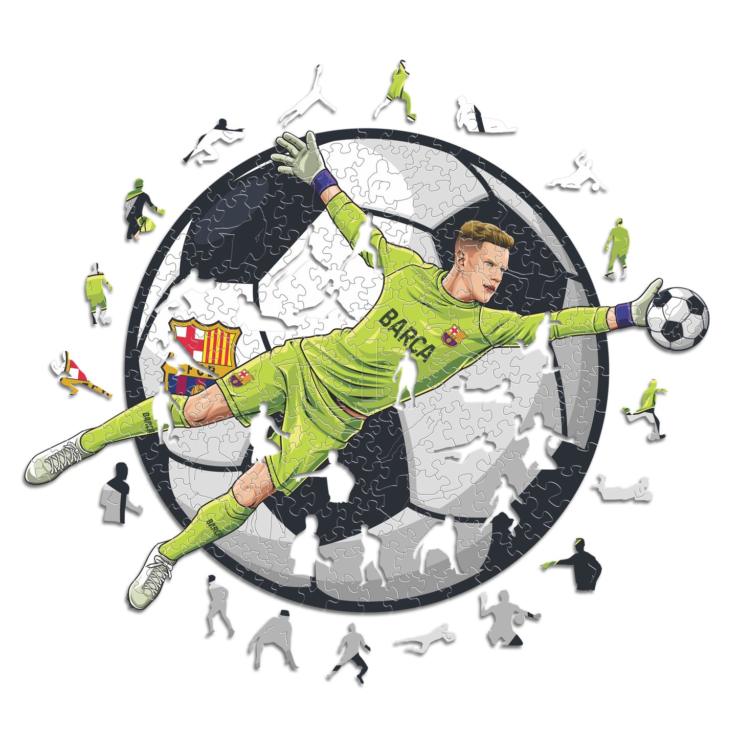 Marc-André ter Stegen - Rompecabezas de Madera