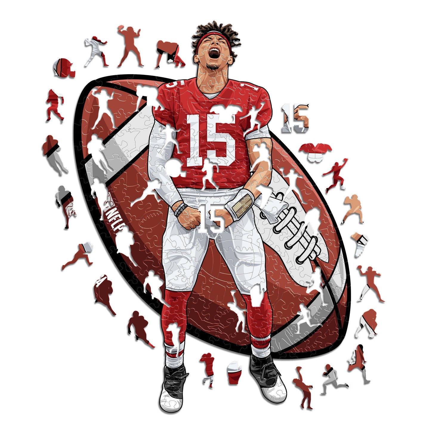 Patrick Mahomes - Rompecabezas de Madera