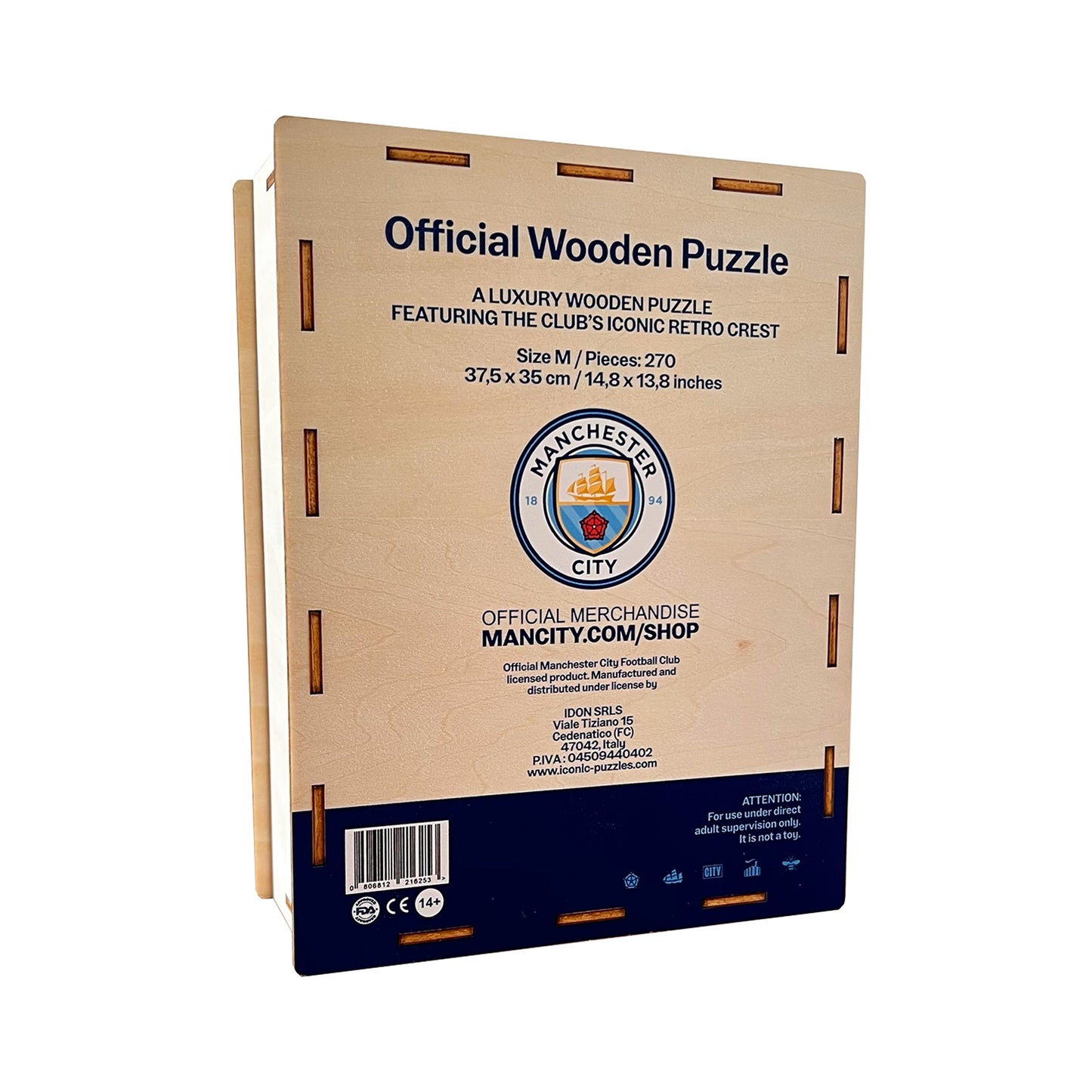Manchester City FC® Retro Escudo - Rompecabezas de Madera