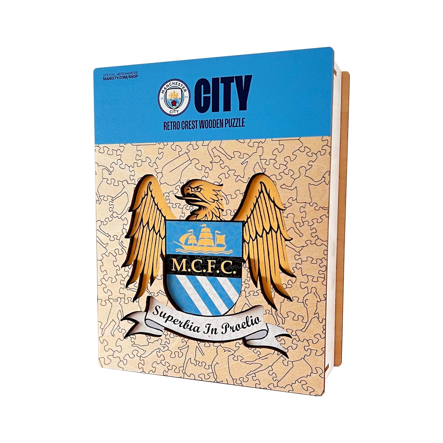 Manchester City FC® Retro Escudo - Rompecabezas de Madera