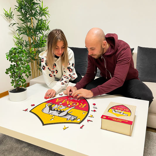 AS Roma® Escudo - Rompecabezas de Madera