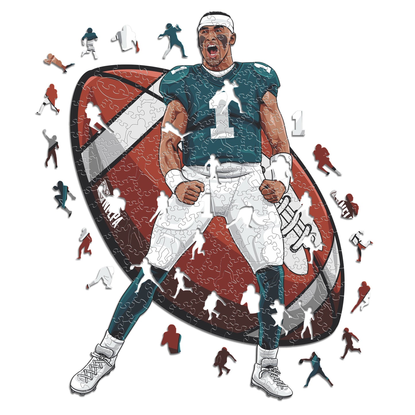 Jalen Hurts - Rompecabezas de Madera