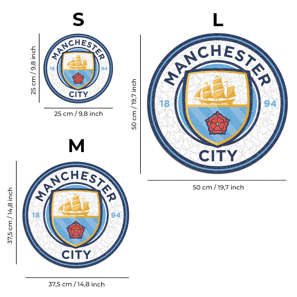 4 PACK Manchester City FC® Escudo + Haaland + De Bruyne + Foden