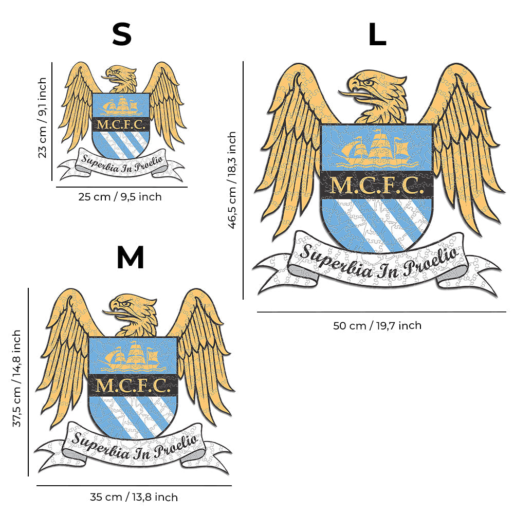 2 PACK Manchester City FC® Escudo + Retro Logo