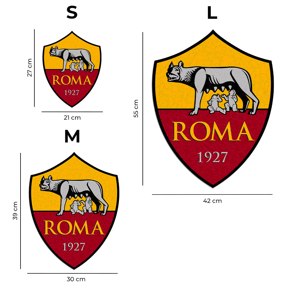 AS Roma® Escudo - Rompecabezas de Madera