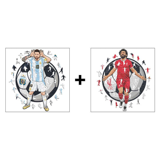 Paquete De 2 Puzzles de Jugadores de Fútbol a tu Elección