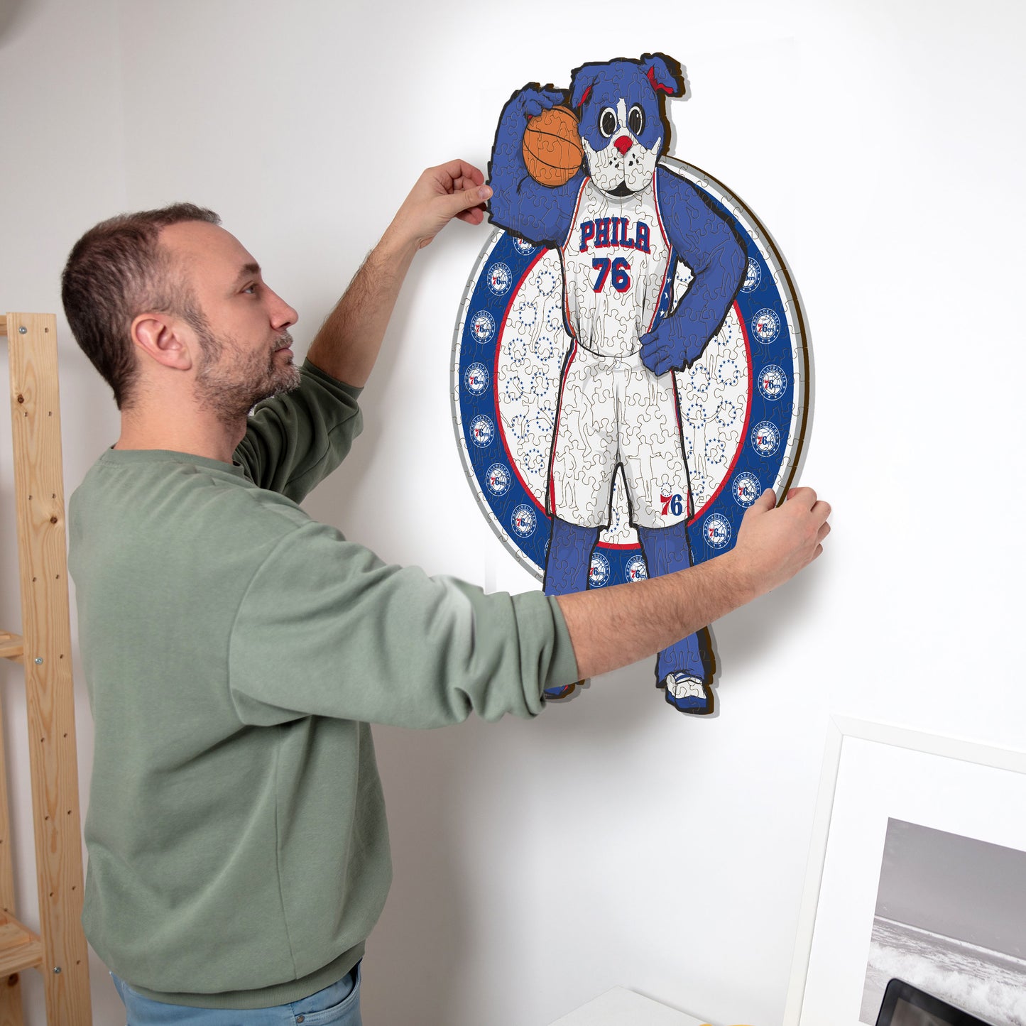 Philadelphia 76ers™ Mascota Rompecabezas de Madera