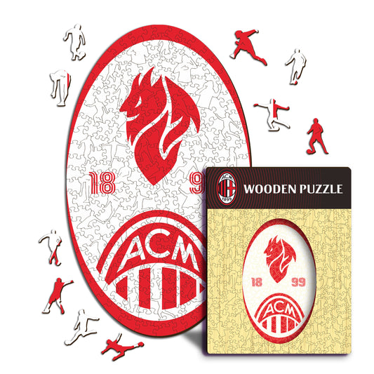 AC Milan® Retro Escudo - Rompecabezas de Madera