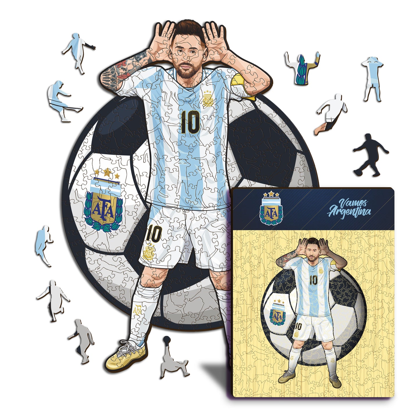 Lionel Messi - Rompecabezas de Madera