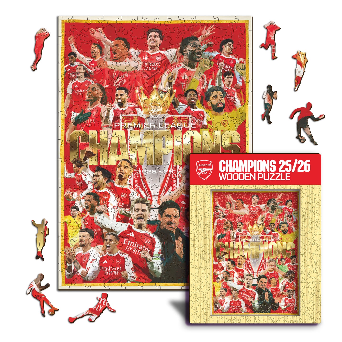 Arsenal FC® Premier League Champions 25/26 - Rompecabezas de Madera