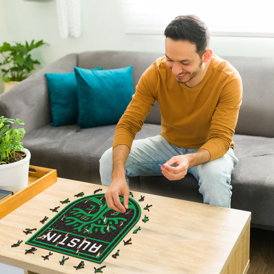 Austin FC® Escudo - Rompecabezas de Madera