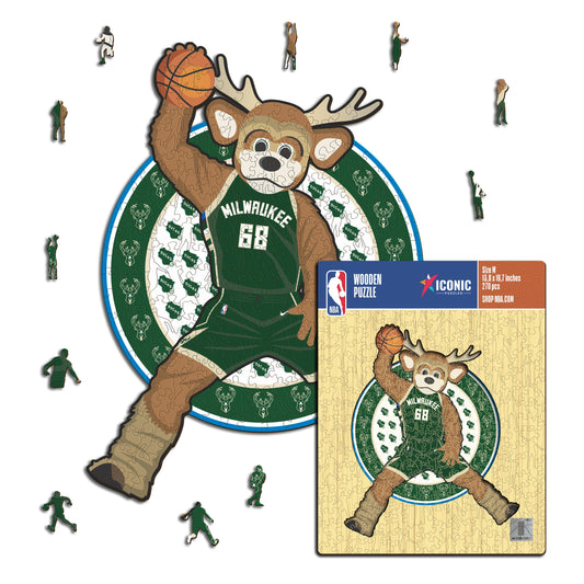 Milwaukee Bucks™ Mascota - Rompecabezas de Madera