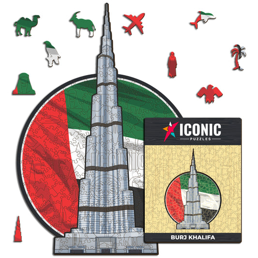 Burj Khalifa - Rompecabezas de Madera