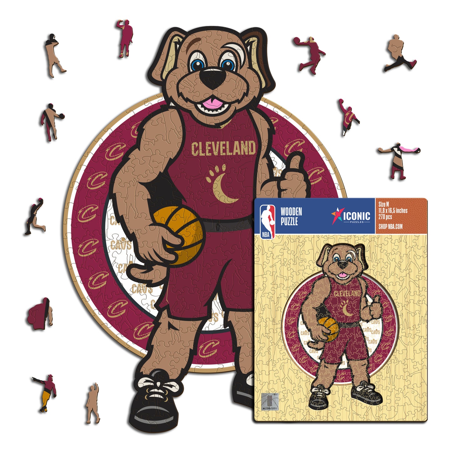 Cleveland Cavaliers™ Mascota Rompecabezas de Madera