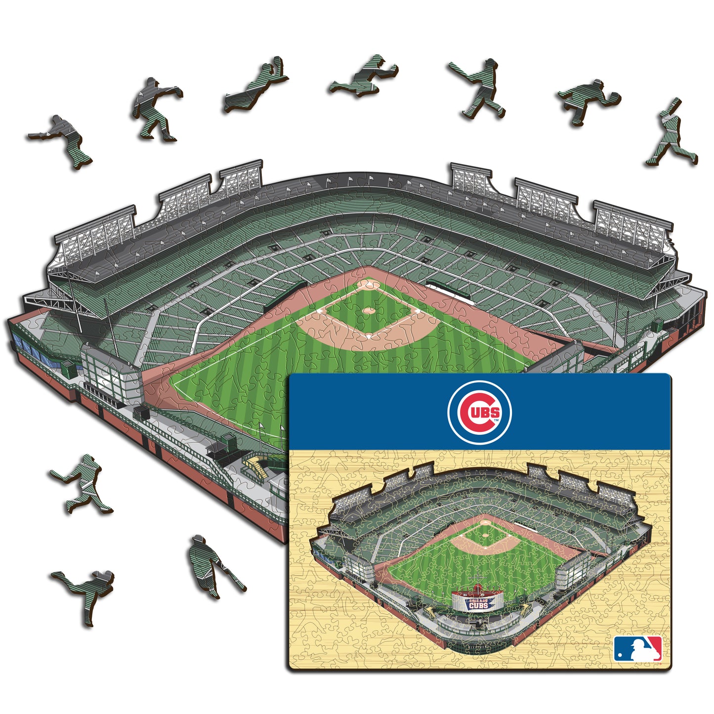 Chicago Cubs™ Wrigley Field - Rompecabezas de Madera