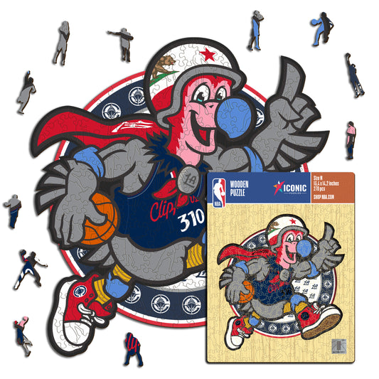 Los Angeles Clippers™ Mascota Rompecabezas de Madera