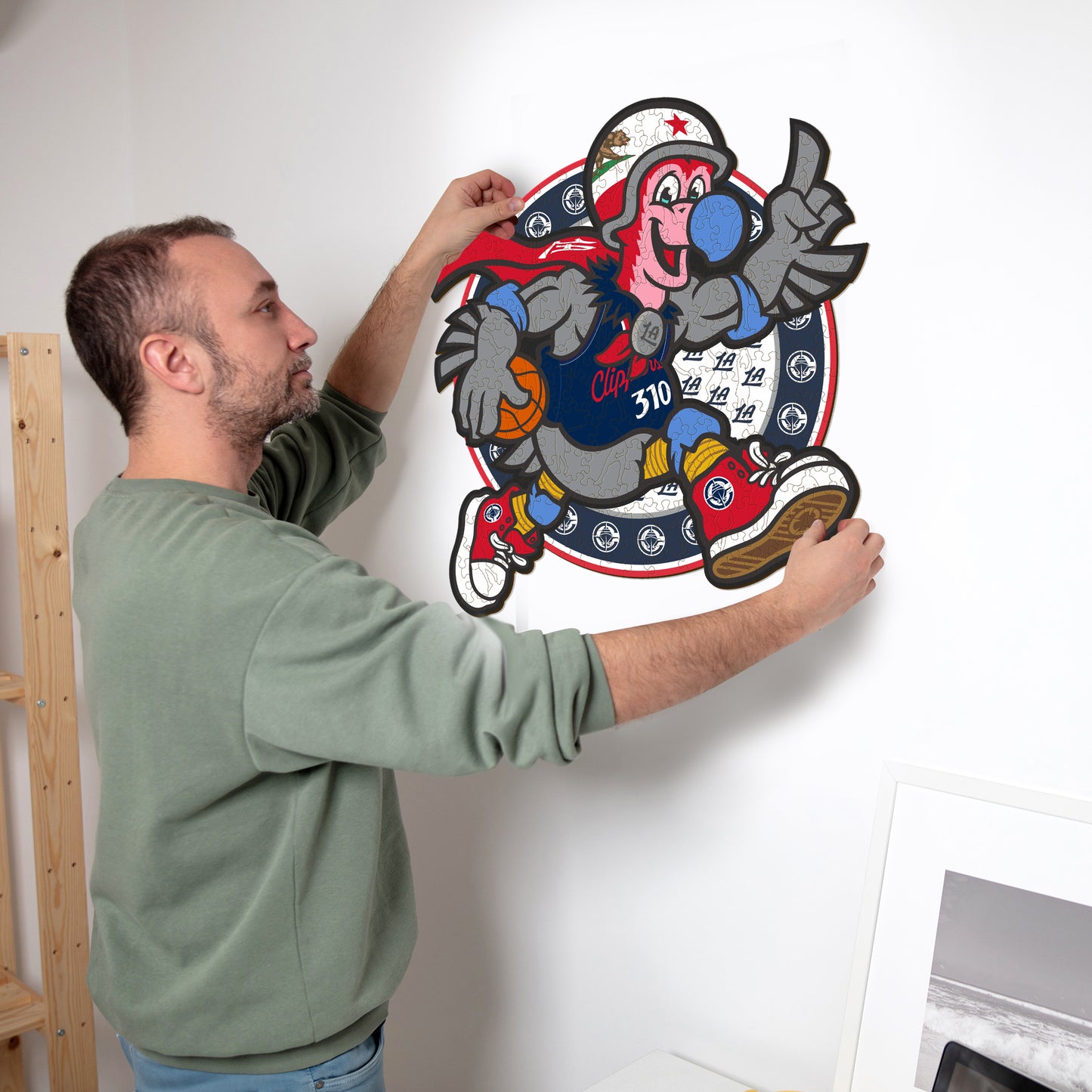 Los Angeles Clippers™ Mascota Rompecabezas de Madera