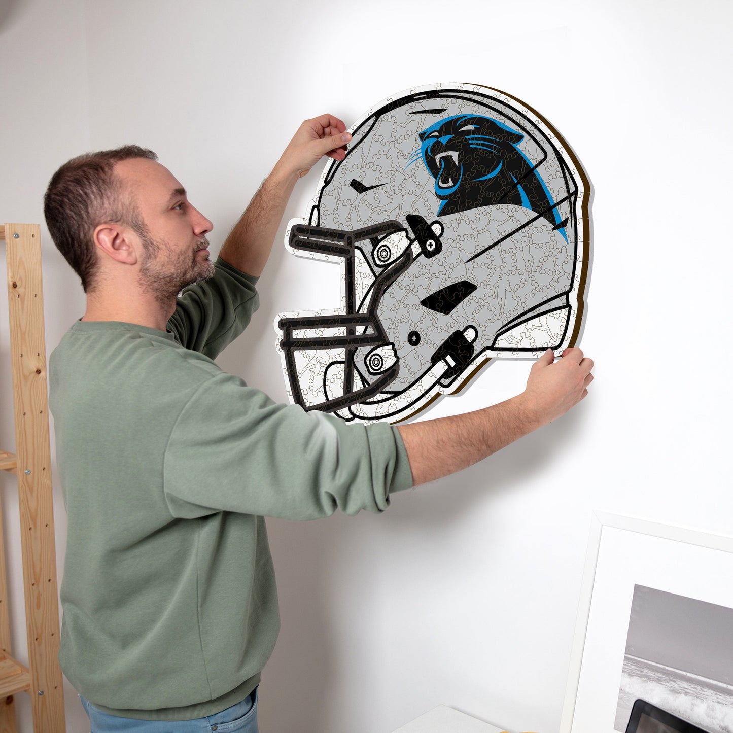 Carolina Panthers™ Casco - Rompecabezas de Madera