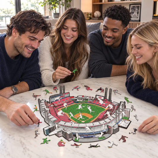 Cincinnati Reds™ Great American Ball Park - Rompecabezas de Madera