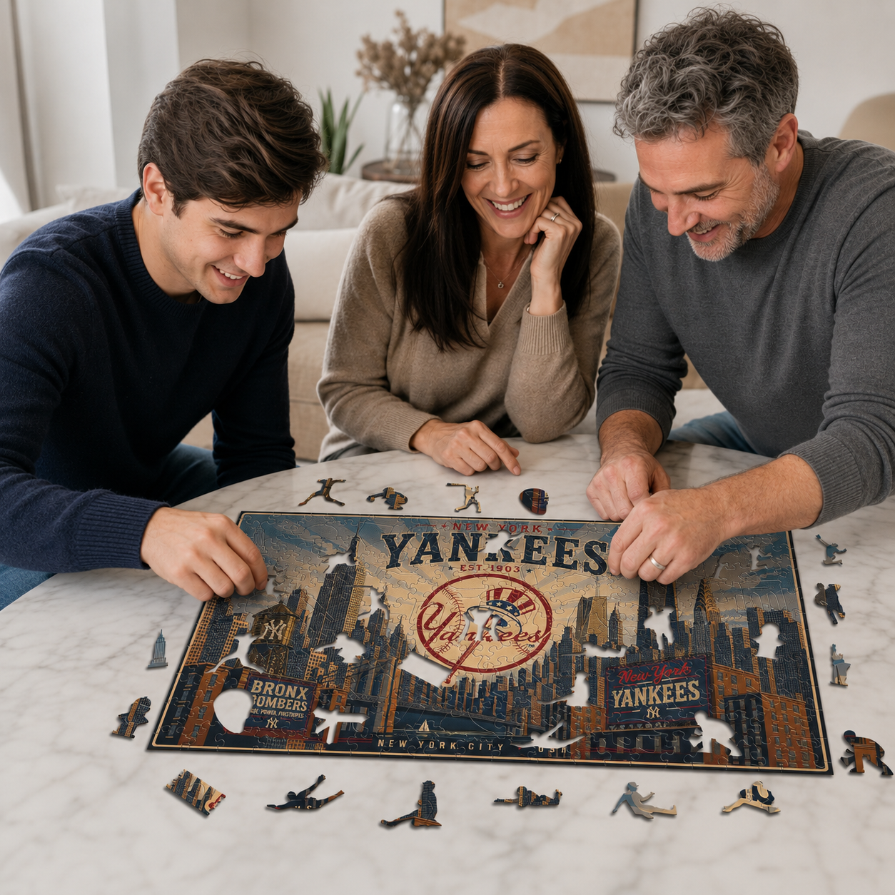 New York Yankees™ Skyline - Rompecabezas de Madera