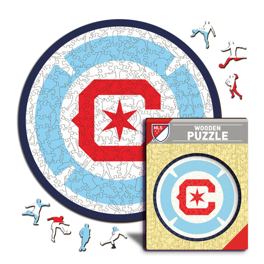 Chicago Fire® Escudo - Rompecabezas de Madera