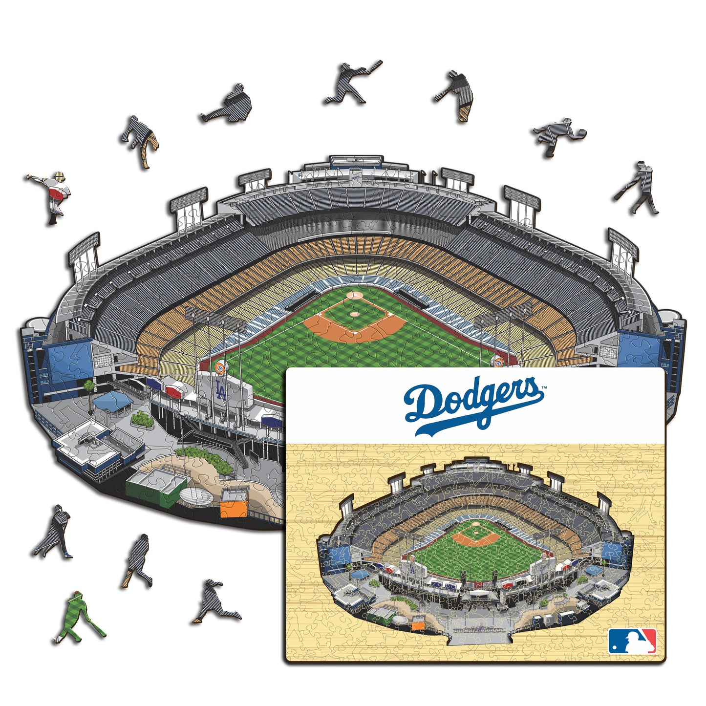 Los Angeles Dodgers™ Dodger Stadium - Rompecabezas de Madera