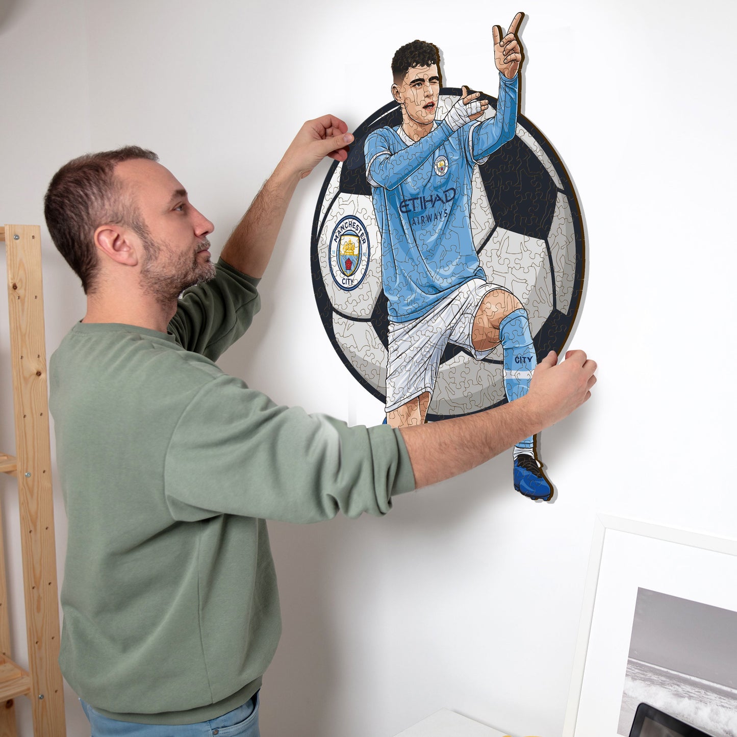 Phil Foden - Rompecabezas de Madera