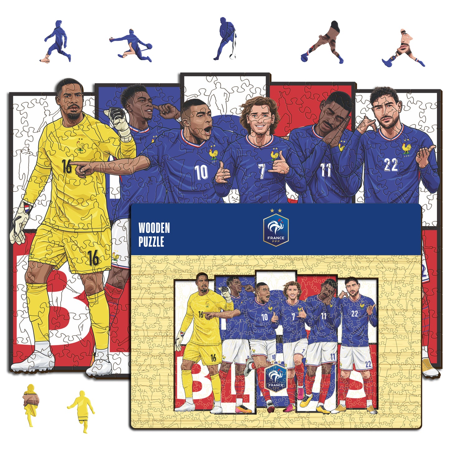 Selección Francesa® 6 Jugadores - Rompecabezas de Madera