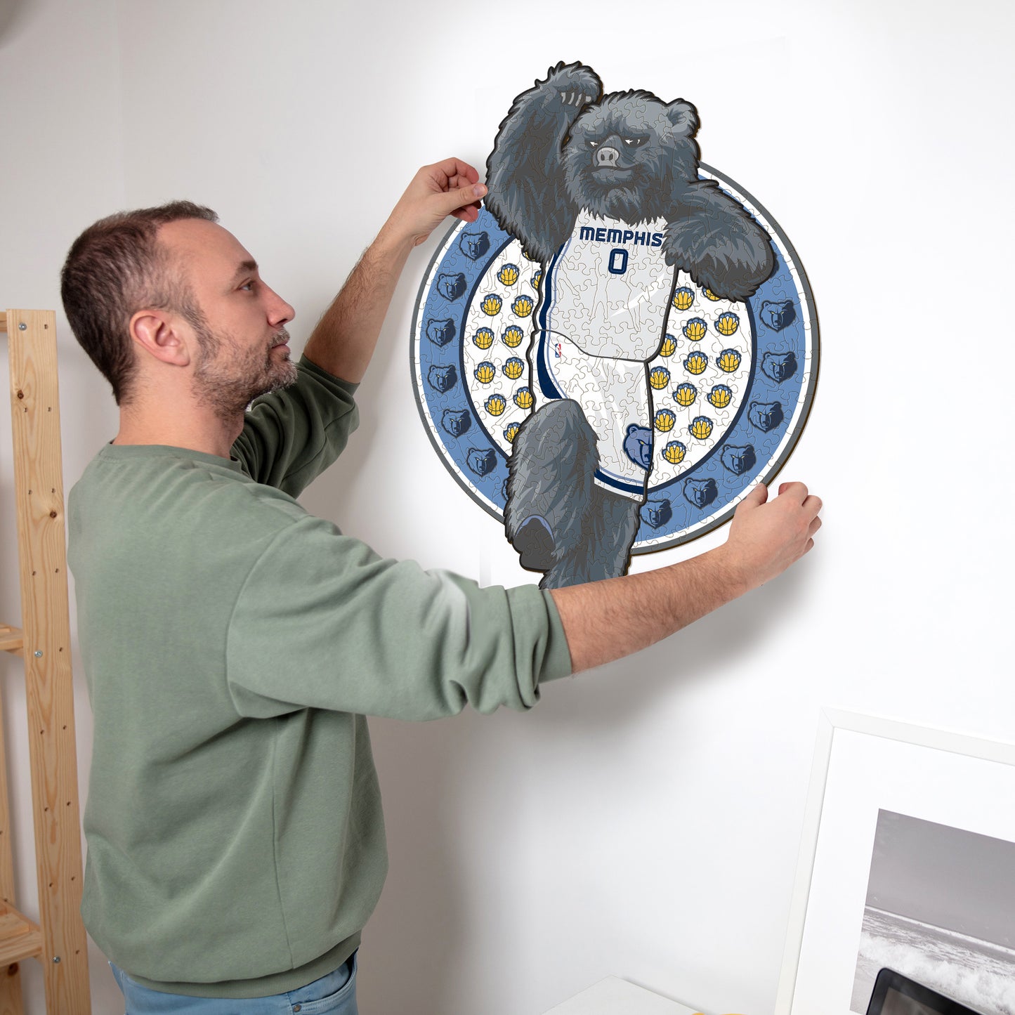 Memphis Grizzlies™ Mascota Rompecabezas de Madera