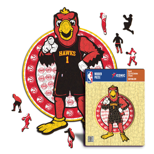 Atlanta Hawks™ Mascota Rompecabezas de Madera