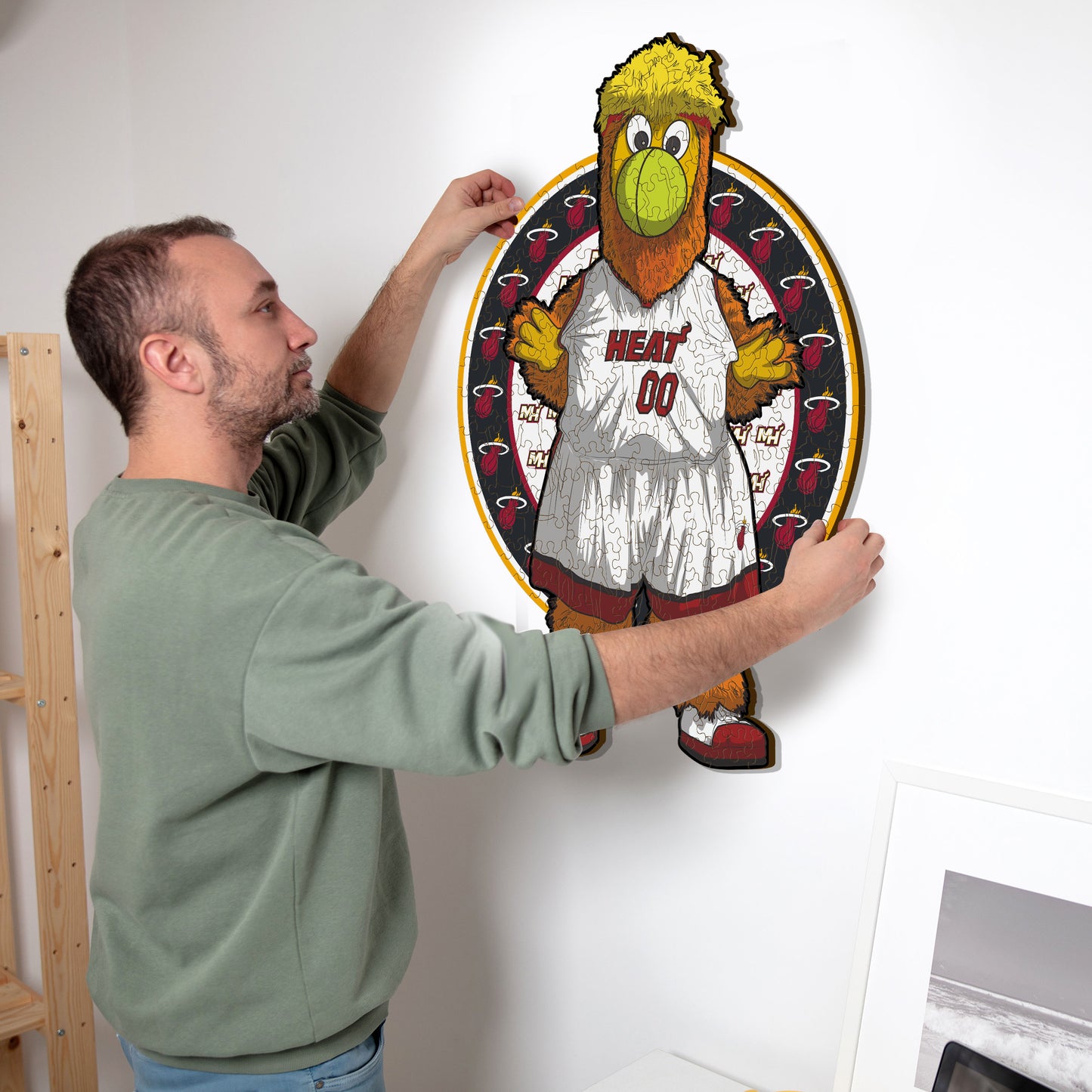 Miami Heat™ Mascota Rompecabezas de Madera