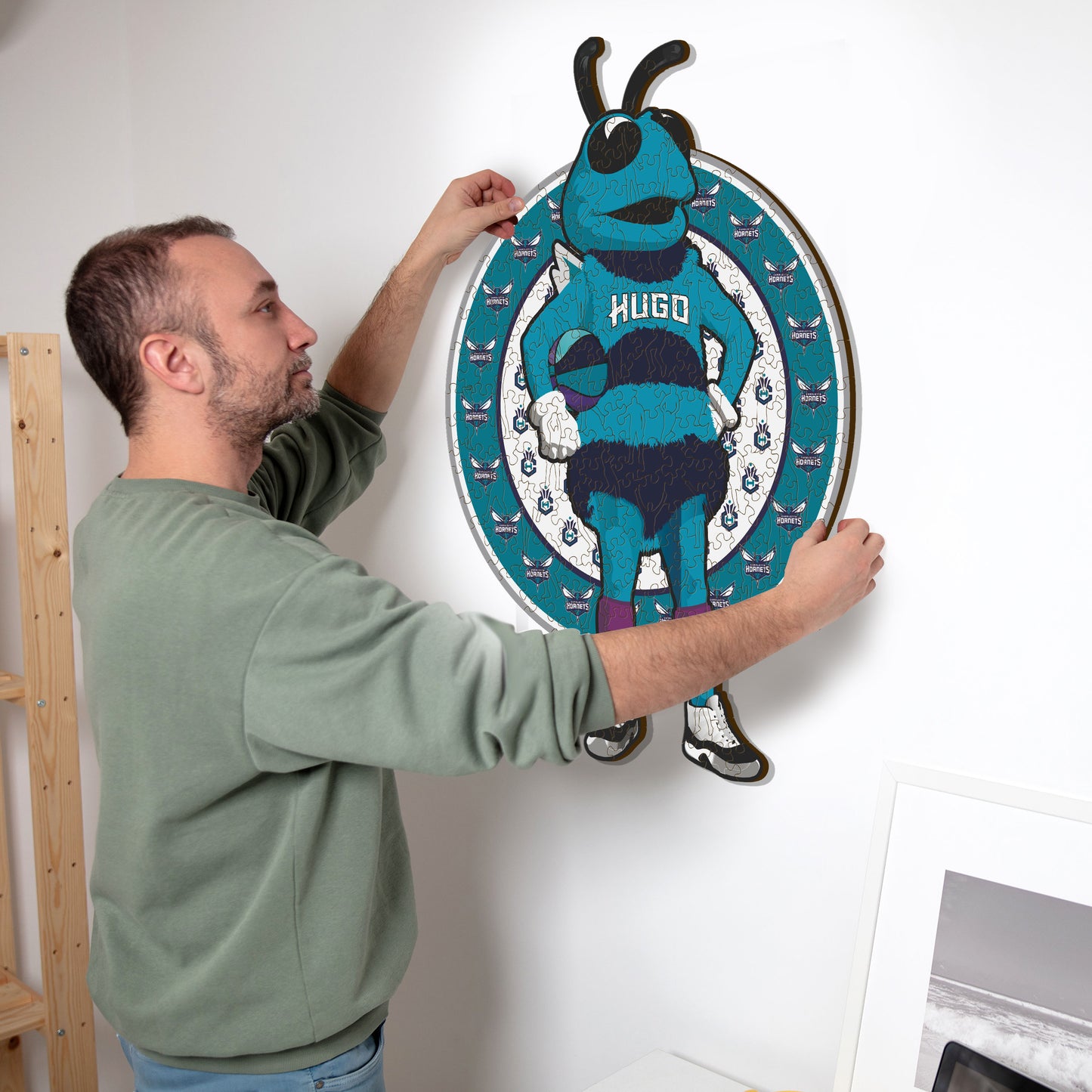 Charlotte Hornets™ Mascota Rompecabezas de Madera