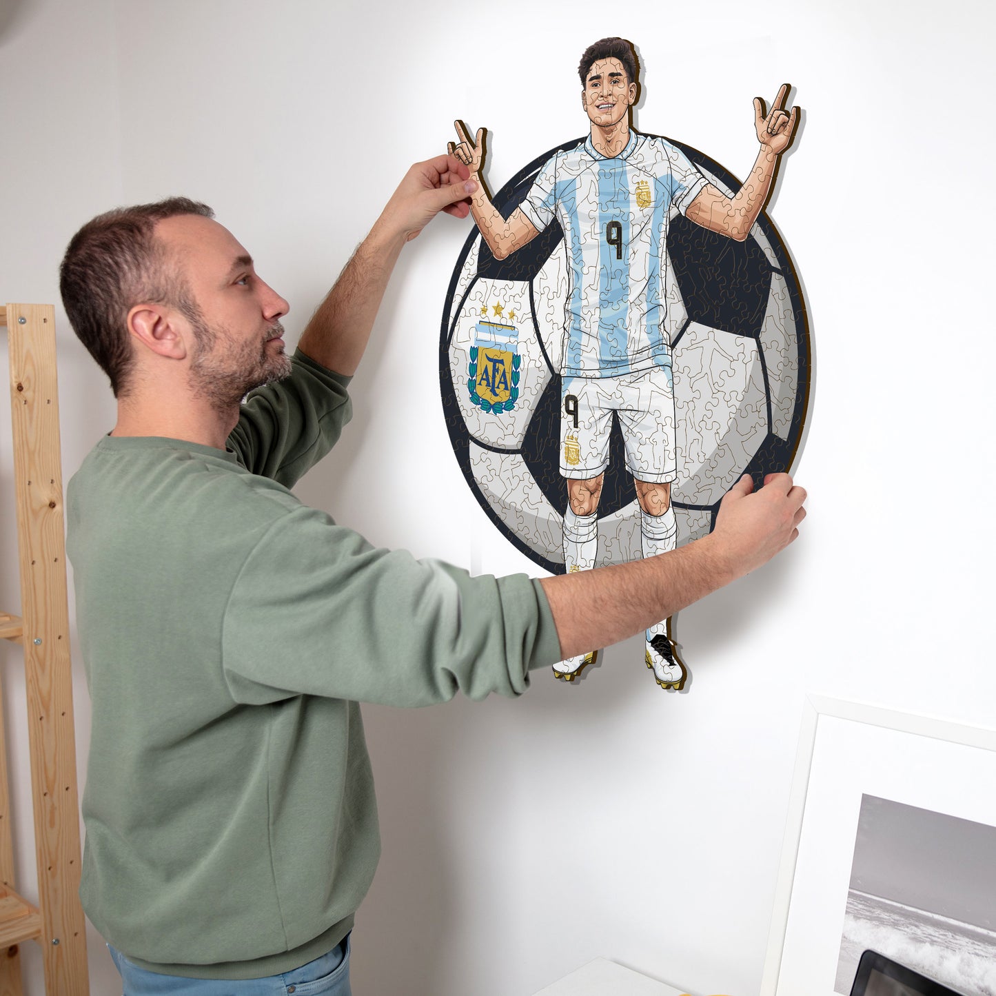 Julian Alvarez - Rompecabezas de Madera