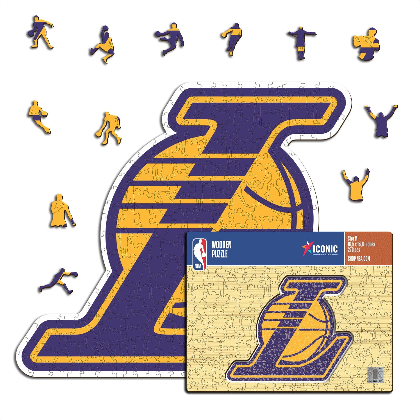 Los Angeles Lakers™ Logo Rompecabezas de Madera