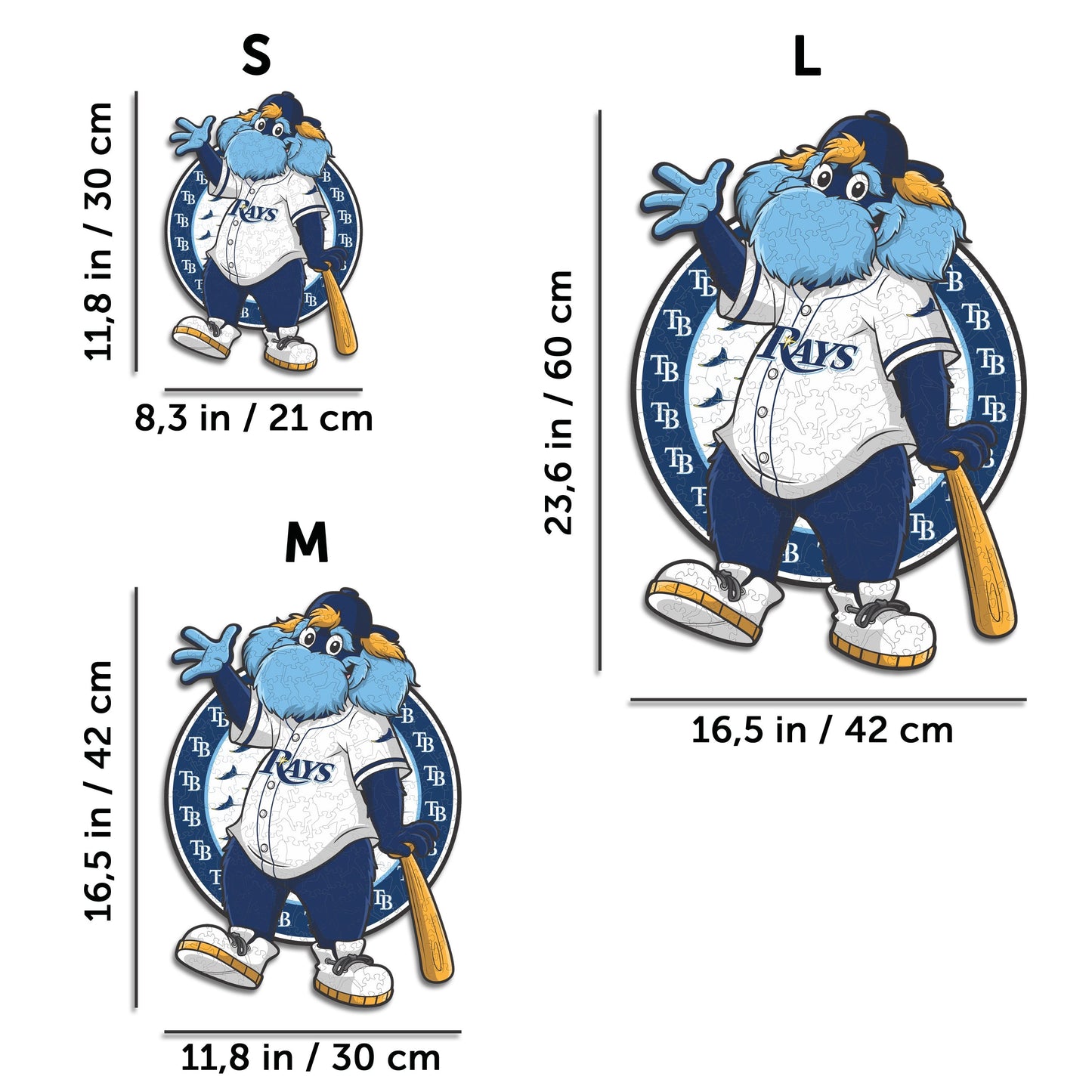 Tampa Bay Rays™ Mascota - Rompecabezas de Madera