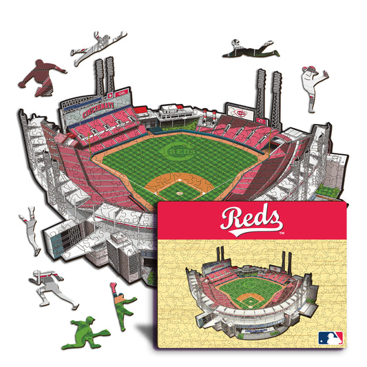 Cincinnati Reds™ Great American Ball Park - Rompecabezas de Madera