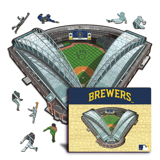Milwaukee Brewers™ American Family Field - Rompecabezas de Madera