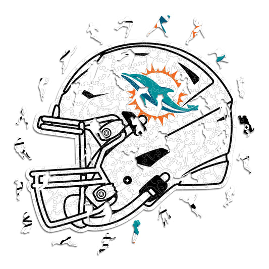 Miami Dolphins™ Casco - Rompecabezas de Madera