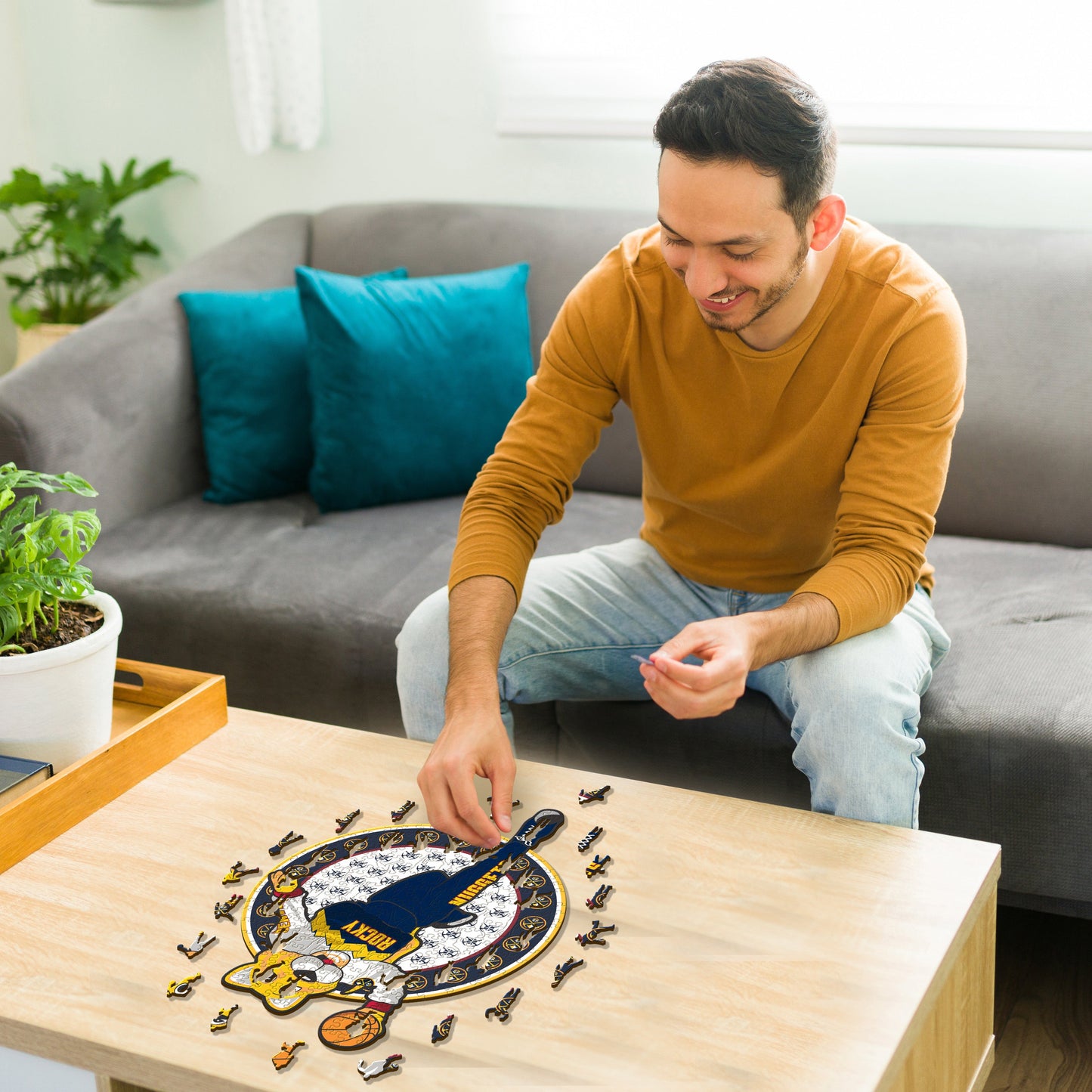 Denver Nuggets™ Mascota - Rompecabezas de Madera