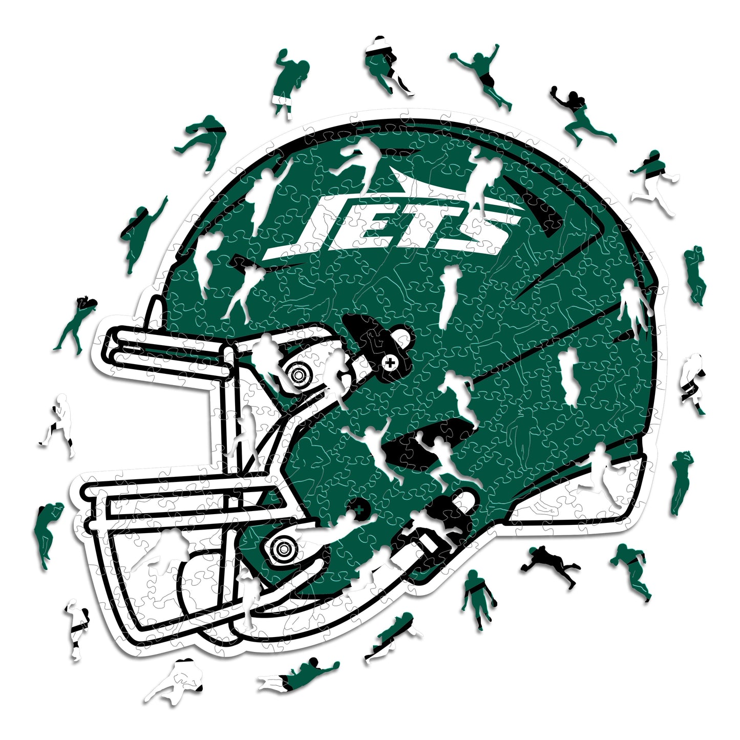 New York Jets™ Casco - Rompecabezas de Madera