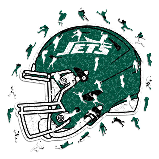 New York Jets™ Casco - Rompecabezas de Madera