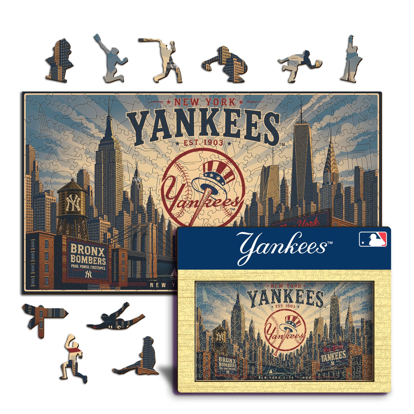 New York Yankees™ Skyline - Rompecabezas de Madera