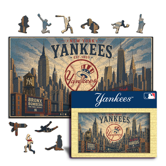 New York Yankees™ Skyline - Rompecabezas de Madera