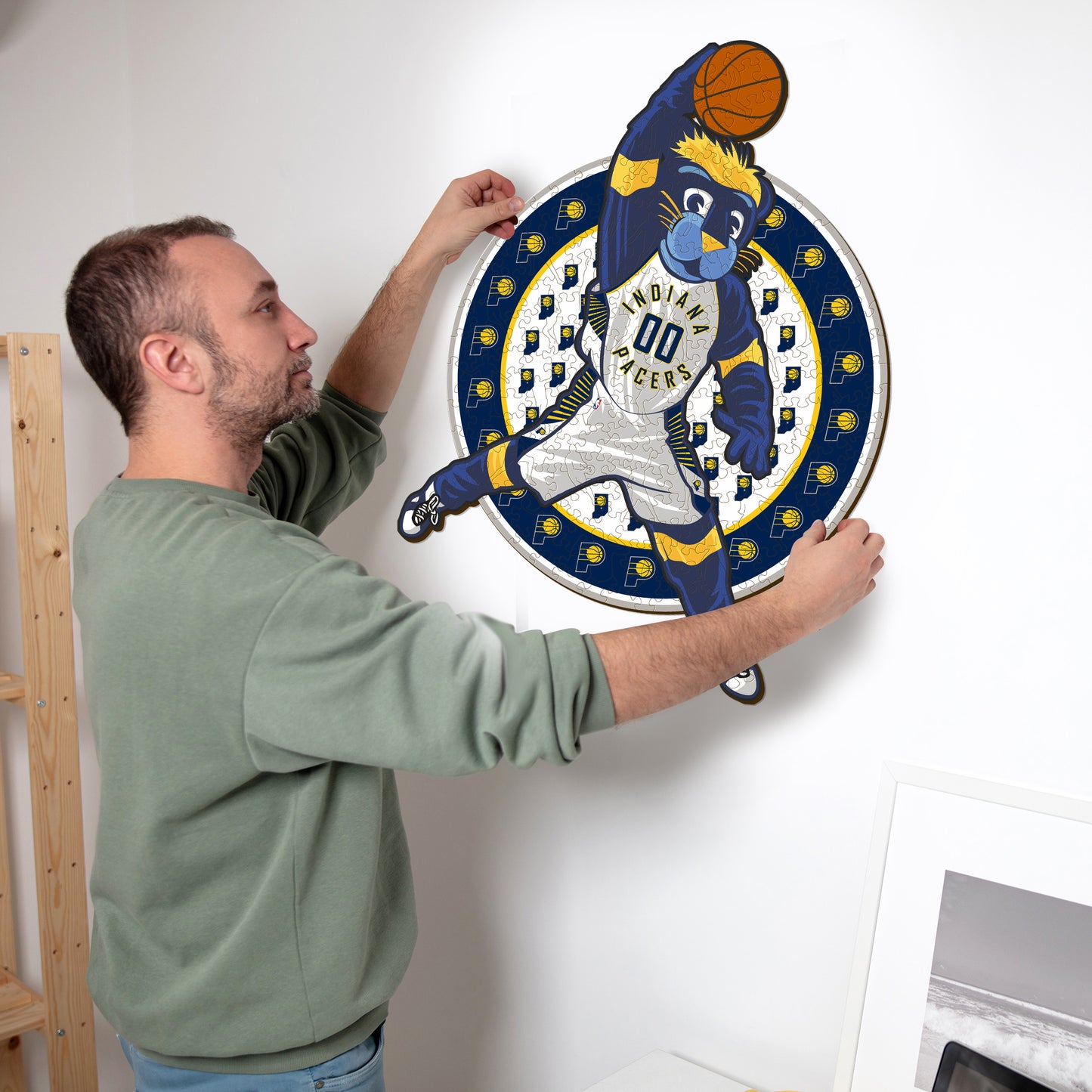 Indiana Pacers™ Mascota Rompecabezas de Madera